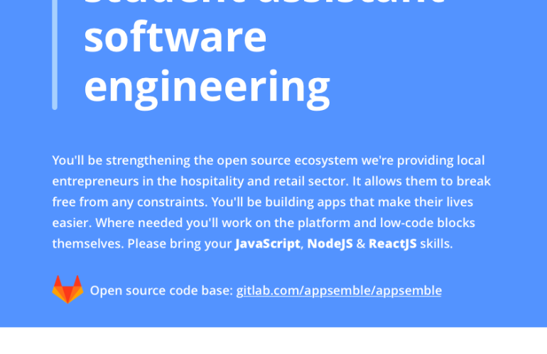 Bijbaan / student assistent software engineering